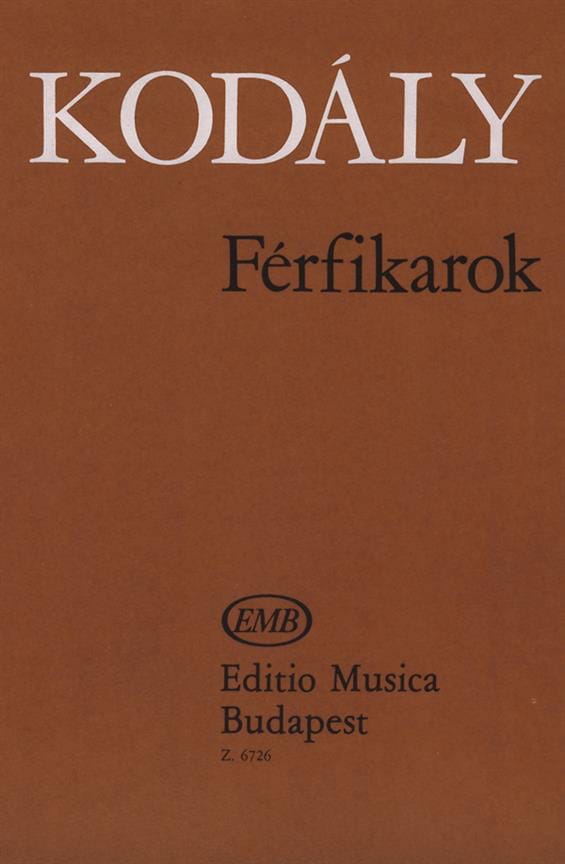 Ferfikarok KODALY Partition Chœur