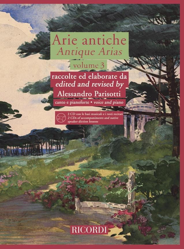 Arie Antiche Volume 3 + 2 CD Alessandro Parisotti Partition Mélodies
