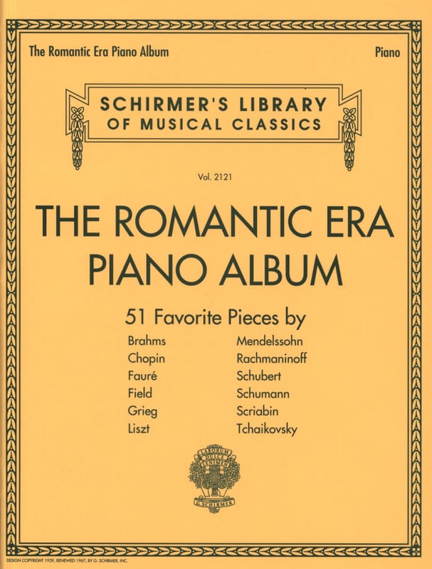 The romantic era piano album Partition Piano