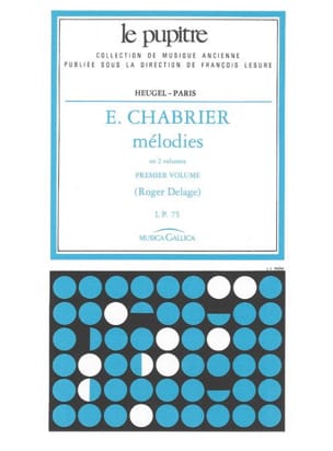 Mélodies. Volume 1 Chabrier Emmanuel - Delage Roger Partition Mélodies