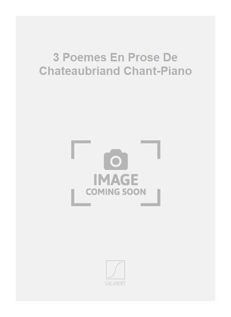 3 Poèmes En Prose MILHAUD Partition Mélodies