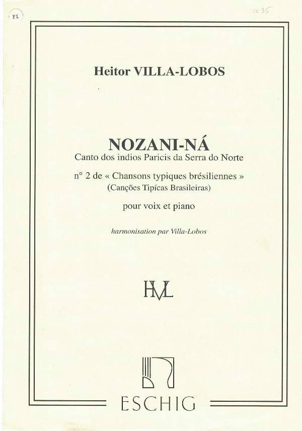 Nozani-Na - VILLA-LOBOS - Partition - Mélodies