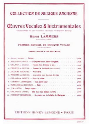 Oeuvres Vocales & Inst. Partition Chœur
