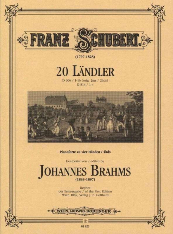 20 Ländler 4 Mains SCHUBERT Partition Piano