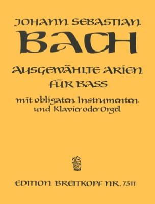 Airs de Cantates Basse BACH Partition Musique de chambre vocale