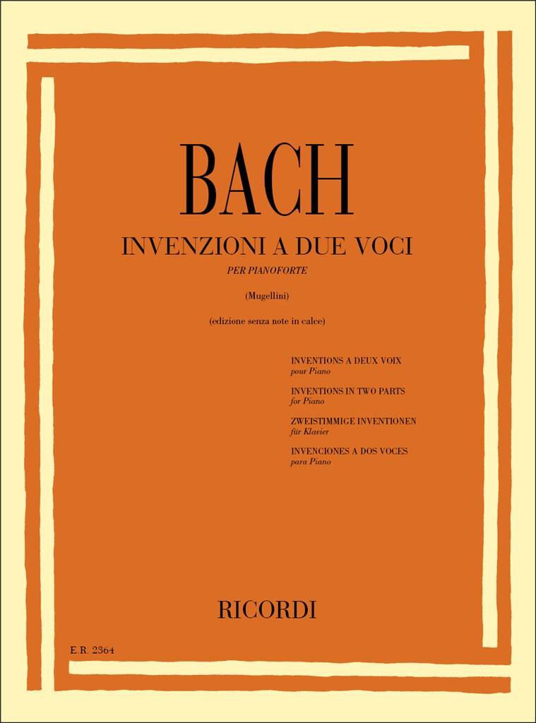 Inventions à 2 voix BACH Partition