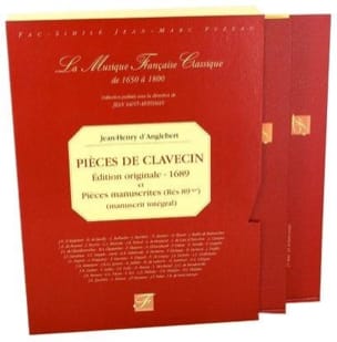 Pièces de Clavecin Jean-Henry d' Anglebert Partition Clavecin