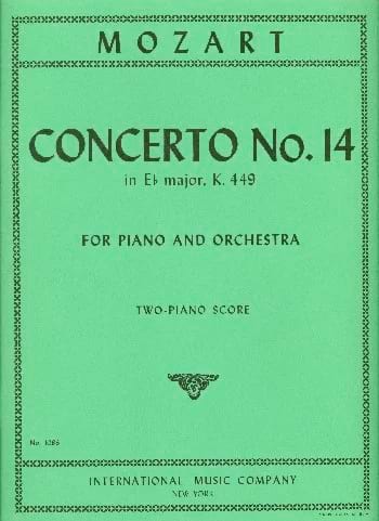 Concerto N°14 En Mi Bémol Majeur KV 449 MOZART Partition Piano
