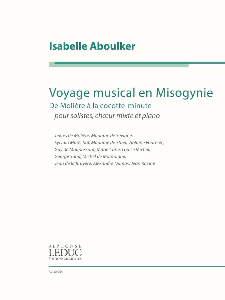 Voyage musical en Misogynie Aboulker Isabelle Partition Chœur