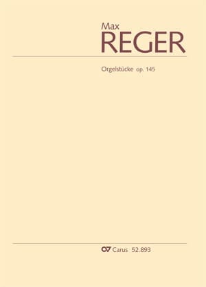 Orgelstücke Opus 145 Max Reger Partition Orgue