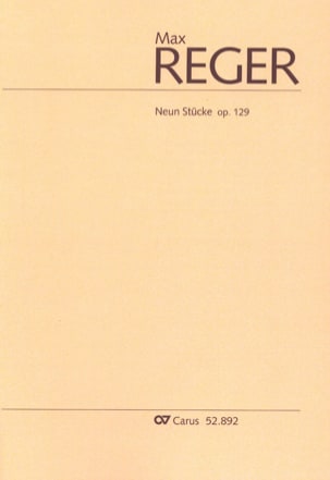 9 Stücke Max Reger Partition Orgue