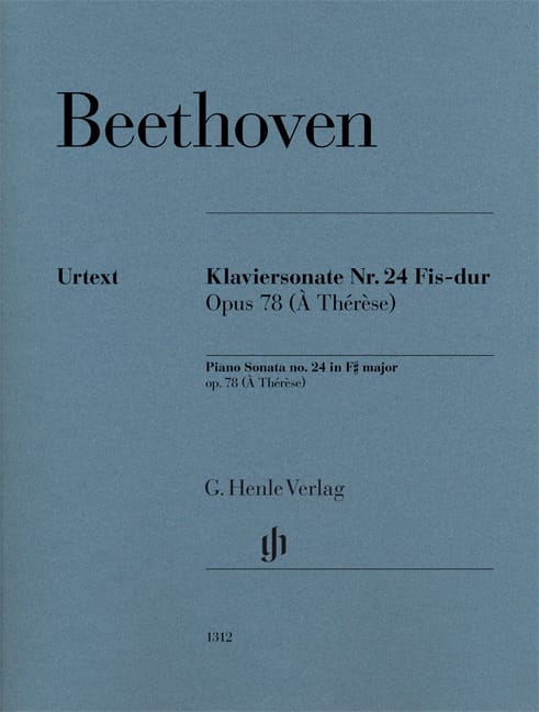 Sonate pour piano n° 24 en fa dièse majeur op. 78 - BEETHOVEN
