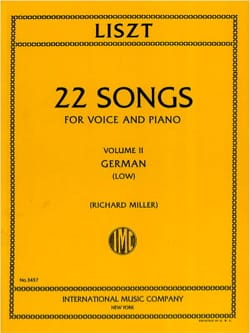 22 Songs Volume 2. Voix Grave LISZT Partition Mélodies
