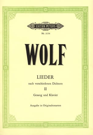 Lieder D'après Différents Poètes Volume 2. Voix Moyenne - Hugo Wolf