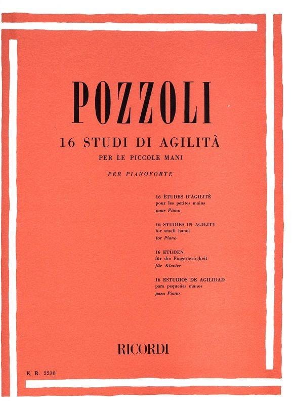 16 Studi di agilita per le piccole mani Ettore Pozzoli Partition Piano