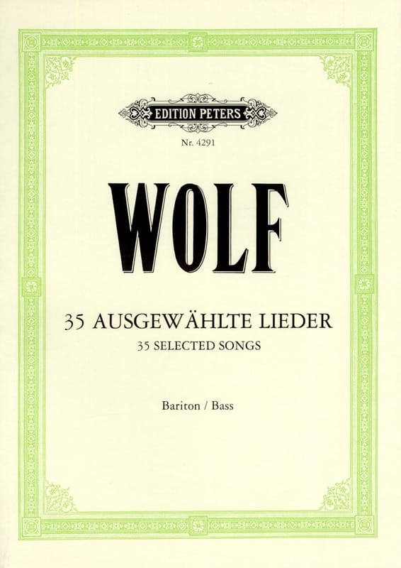 35 Ausgewählte Lieder Hugo Wolf Partition Mélodies