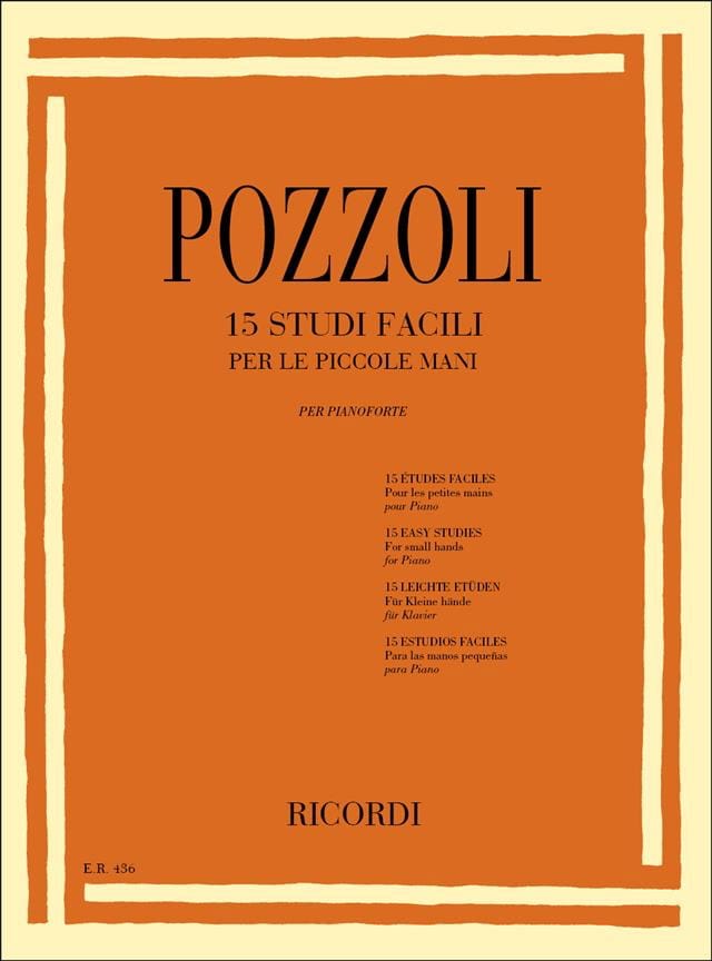 15 Studi Facili - Piano - Ettore Pozzoli - Partition - Piano