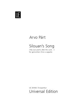 Silouan's Song PÄRT Partition Chœur