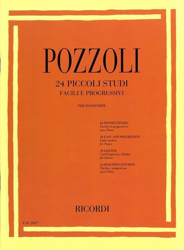 24 Piccoli Studi Ettore Pozzoli Partition Piano