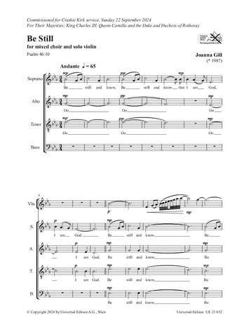 Be Still - Joanna Gill - Partition - Chœur