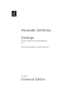 Gesänge op. 5 ZEMLINSKY Partition Mélodies