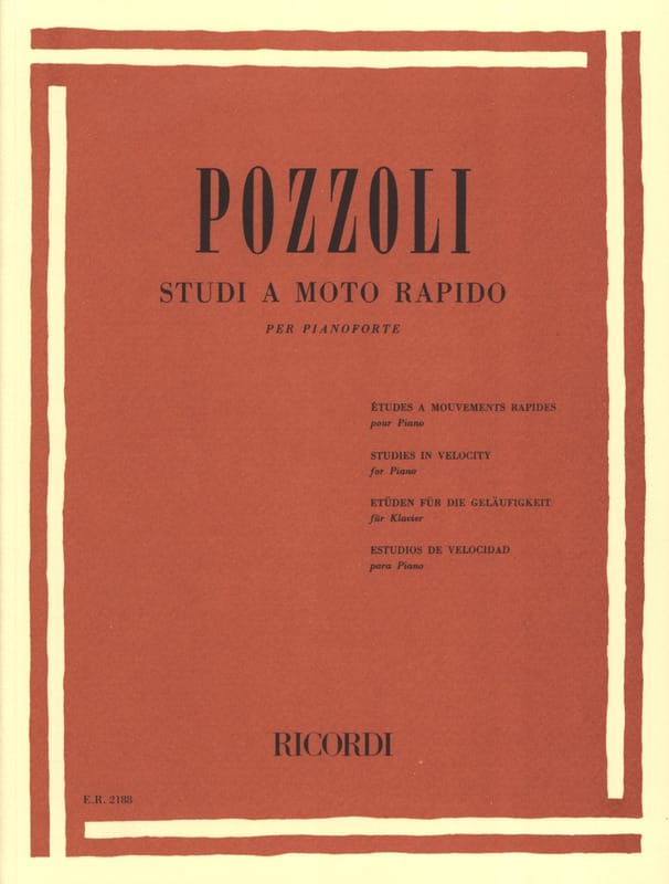 Studi A Moto Rapido Ettore Pozzoli Partition Piano