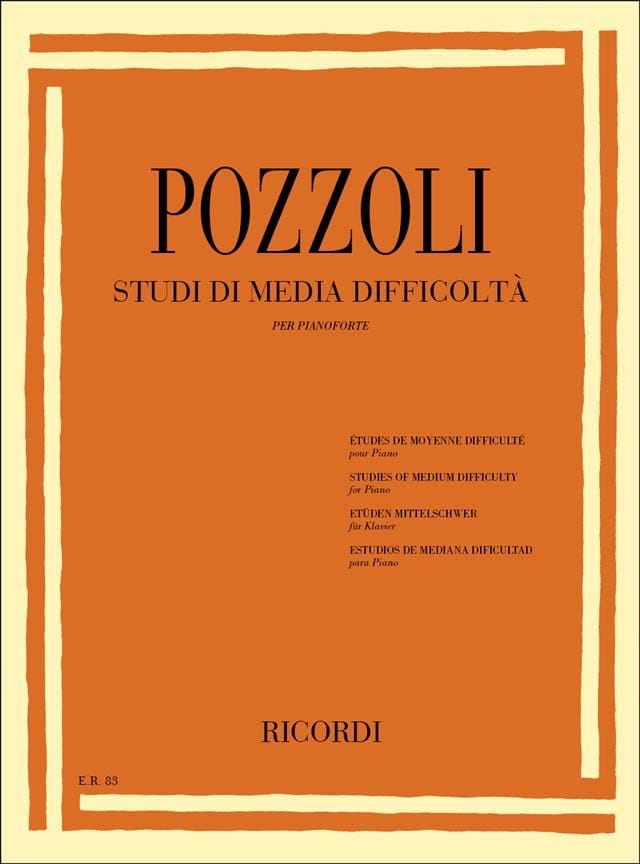 Studi Di Media Difficolta Ettore Pozzoli Partition Piano