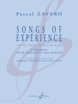Songs of experience Pascal Zavaro Partition Chœur