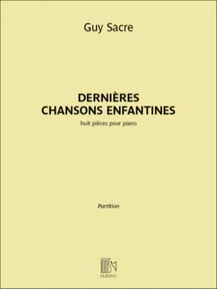 Dernières Chansons Enfantines Guy Sacre Partition Piano