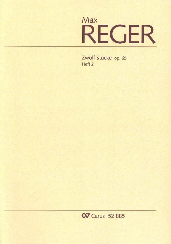 12 Stücke Opus 65 - Partie 2 Max Reger Partition Orgue