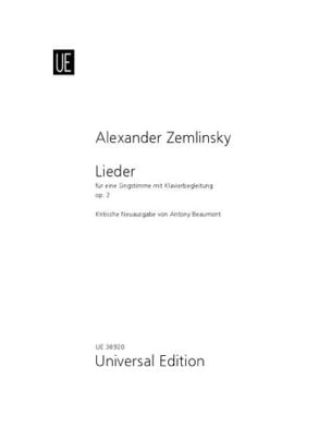 Lieder op. 2 ZEMLINSKY Partition Mélodies