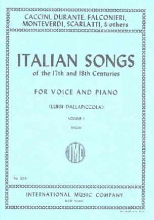 Italian Songs 17th and 18th Centuries, Voix Haute, Volume 1 - 