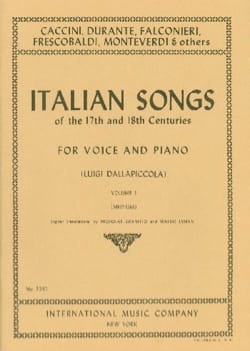 Italian Songs 17th and 18th Centuries, Voix Moyenne, Volume 1 - 