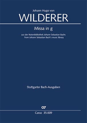 Missa en sol mineur Johann Hugo von Wilderer Partition Chœur
