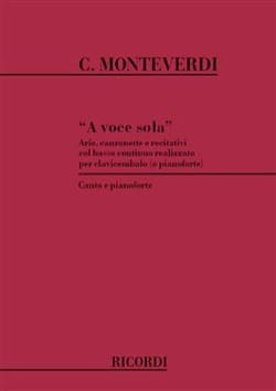 A Voce Sola MONTEVERDI Partition Mélodies