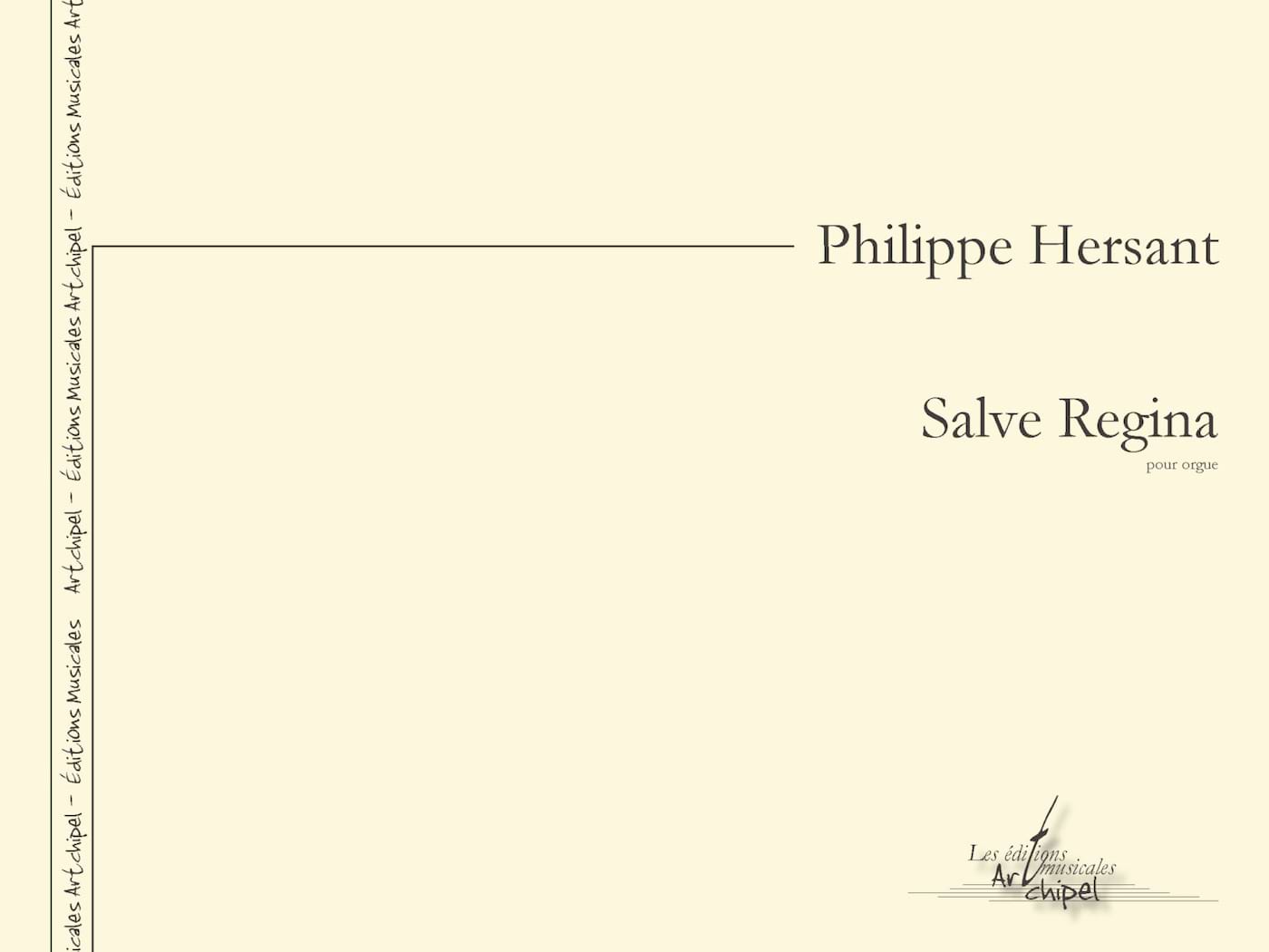 Salve Regina Philippe Hersant Partition Orgue