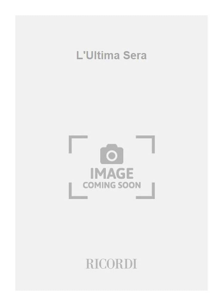 L'ultima Sera Franco Donatoni Partition Musique de chambre vocale