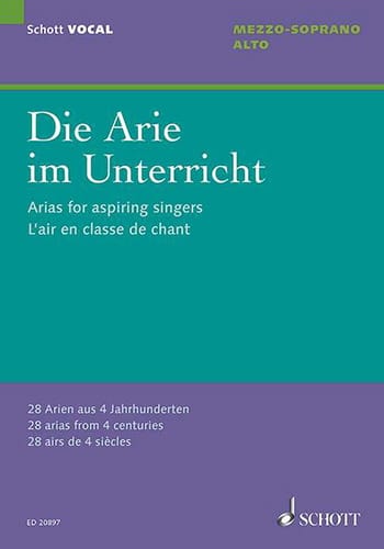 Die Arie im Unterricht. Mezzo-soprano - Alto Partition Opéras