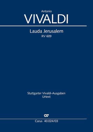 Lauda Jerusalem VIVALDI Partition Chœur