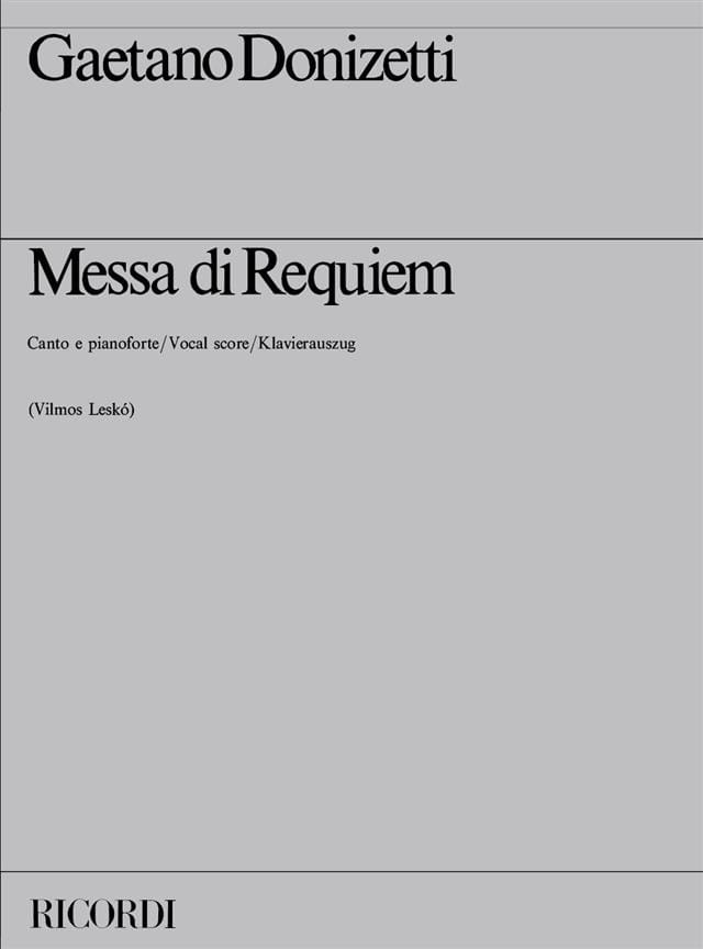 Missa de Requiem - DONIZETTI - Partition - Chœur