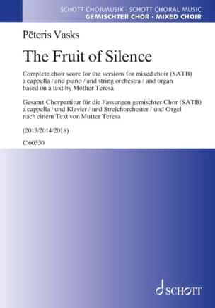 The Fruit of Silence Peteris Vask Partition Chœur