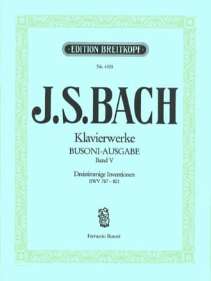 Dreistimmige Inventionen. Volume 5 BACH / BUSONI Partition Piano