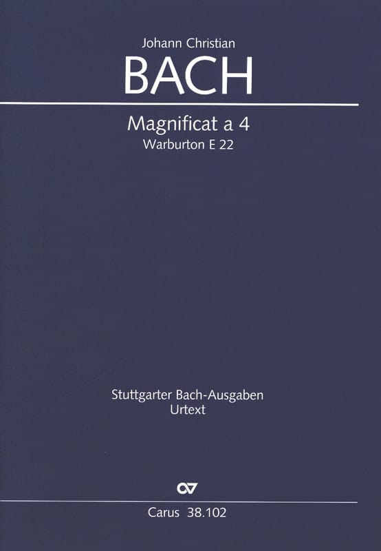 Magnificat a 4 Warb E 22 Johann Christian Bach Partition Chœur