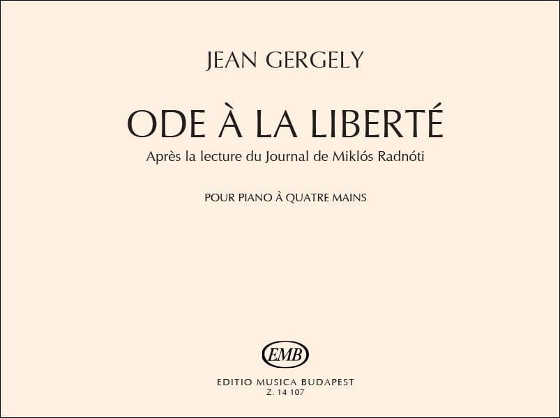 Ode A la Liberté. 4 Mains Gergely Partition Piano