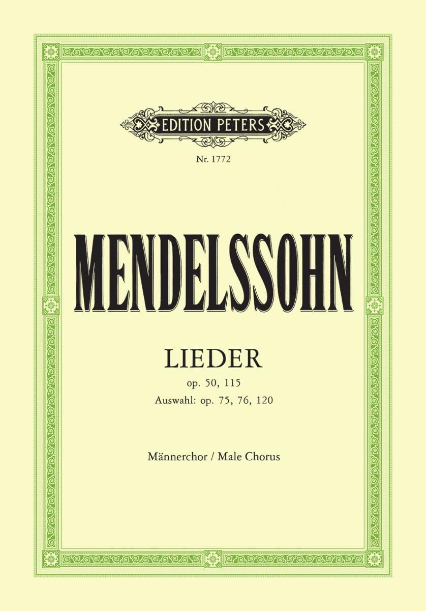 Lieder pour Choeur d'Hommes - MENDELSSOHN - Partition - Chœur