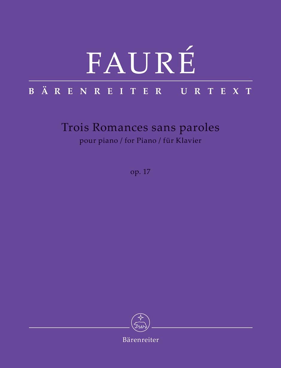3 Romances Sans Paroles - Piano FAURÉ Partition Piano