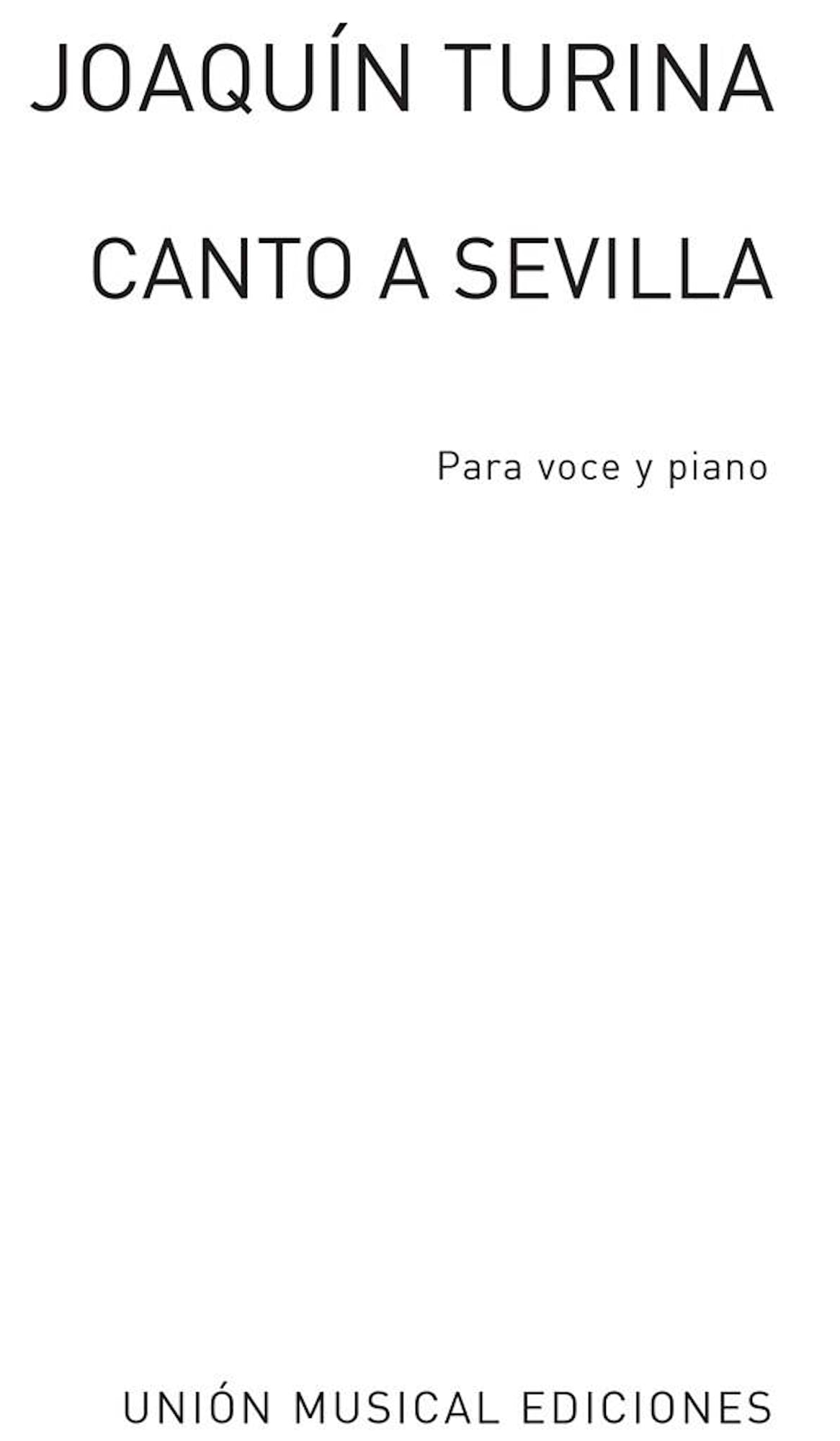 Canto A Sevilla. TURINA Partition Mélodies