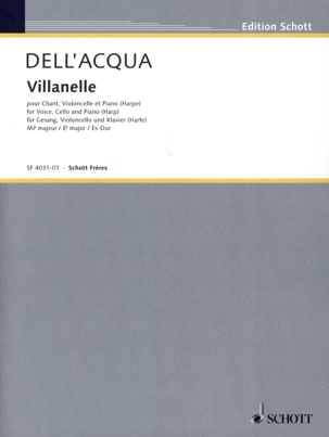 Villanelle. Acqua Eva Dell' Partition Violoncelle