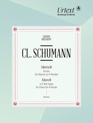 Marche En Mi Bémol Majeur. 4 Mains Clara Schumann Partition Piano