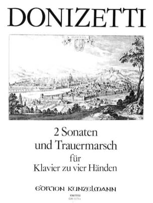 2 Sonates et Trauermarsch. 4 Mains DONIZETTI Partition Piano